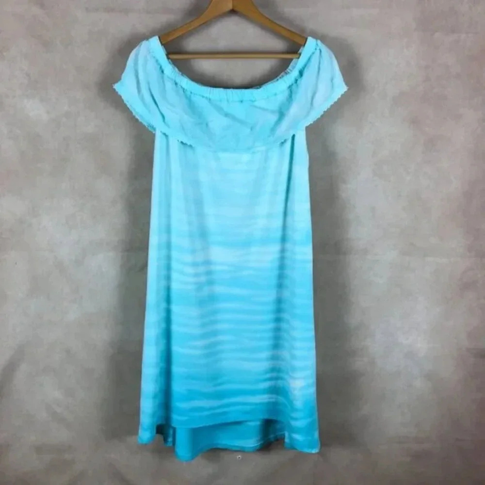 STYLE & CO Tie Dye Off The Shoulder Dress NWT XL - Picture 7 of 7